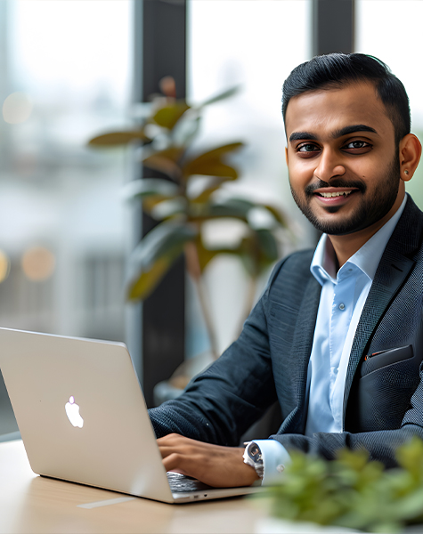image of a male student in Healthcare Business Development, Marketing, and Analytics course of futureace academy