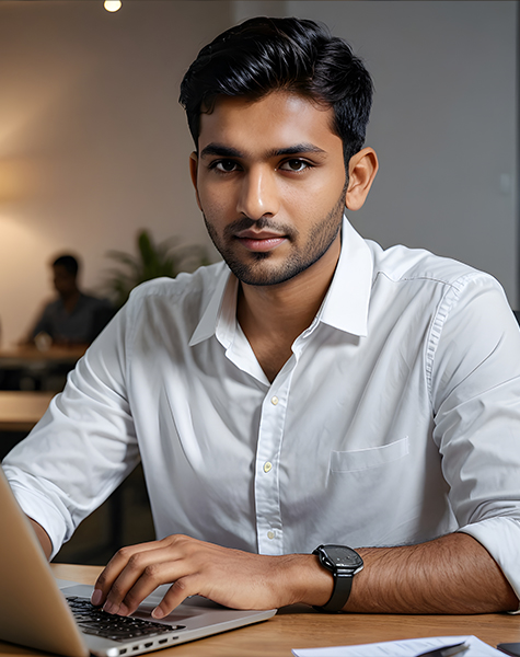 image of a male student in Healthcare Finance and Accounting course of futureace academy