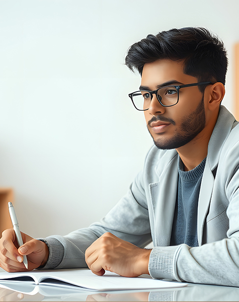 image of a male student in Healthcare Quality, Patient Safety, and Accreditation course of futureace academy