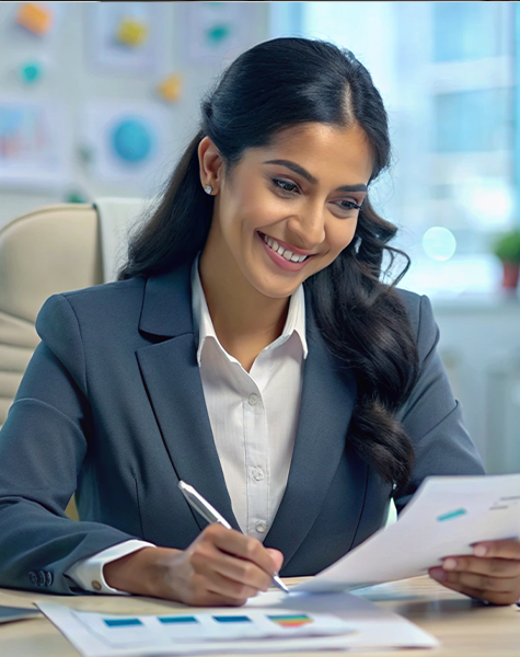 image of a female student in Healthcare Quality, Patient Safety, and Accreditation course of futureace academy