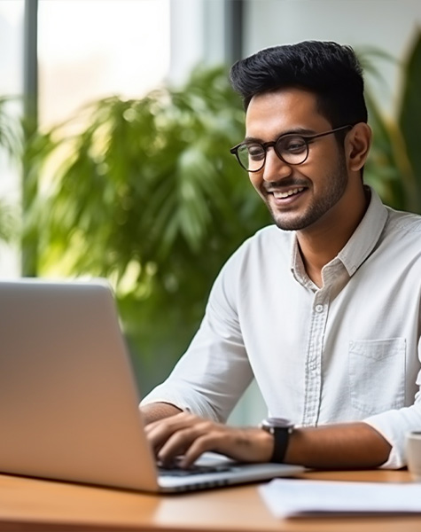 image of a male student in Clinical and Patient Care Management course of futureace academy