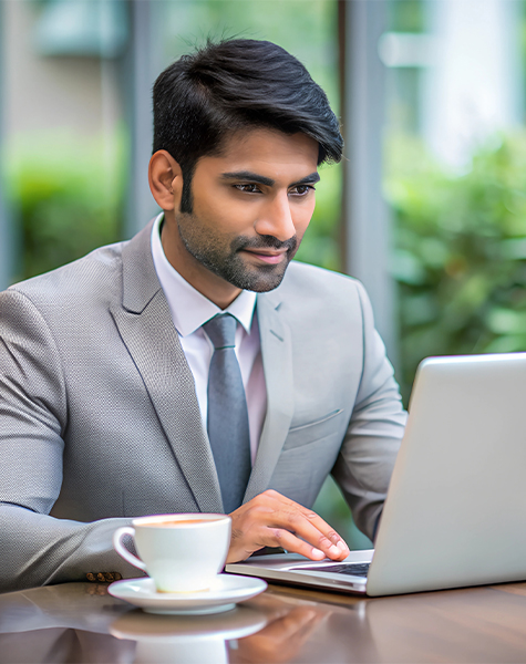 image of a male student in Hospital Administration and Healthcare Management course of futureace academy
