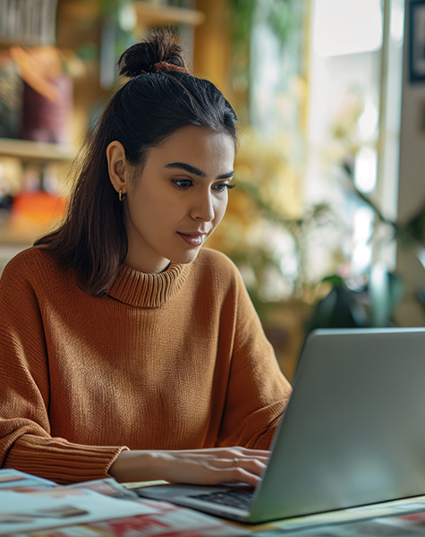 image of a female student in Healthcare Finance and Accounting course of futureace academy