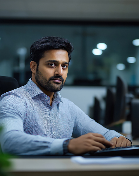 image of a male student in Healthcare Finance and Accounting course of futureace academy