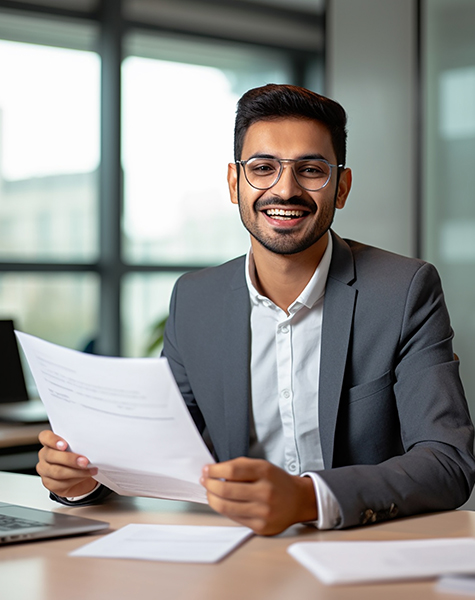 image of a male student in Hospital Administration and Healthcare Management course of futureace academy