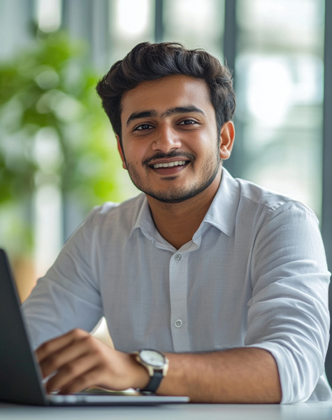 A futureace academy student after completing his mock interview