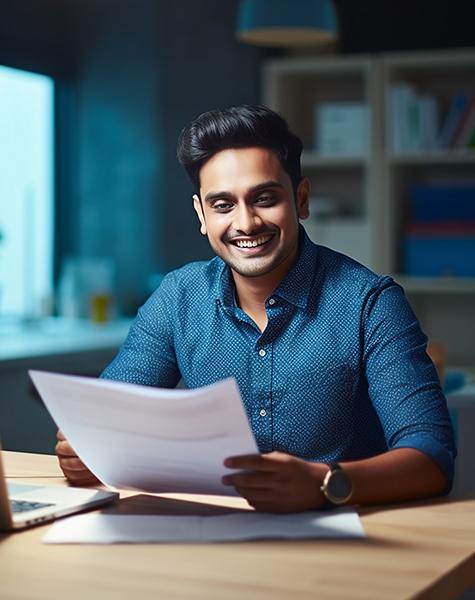 image of a male student in Healthcare Business Development, Marketing, and Analytics course of futureace academy