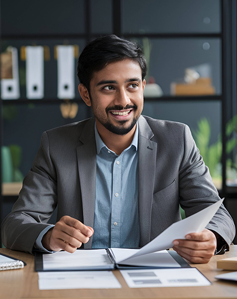 image of a male student in Hospital Administration and Healthcare Management course of futureace academy